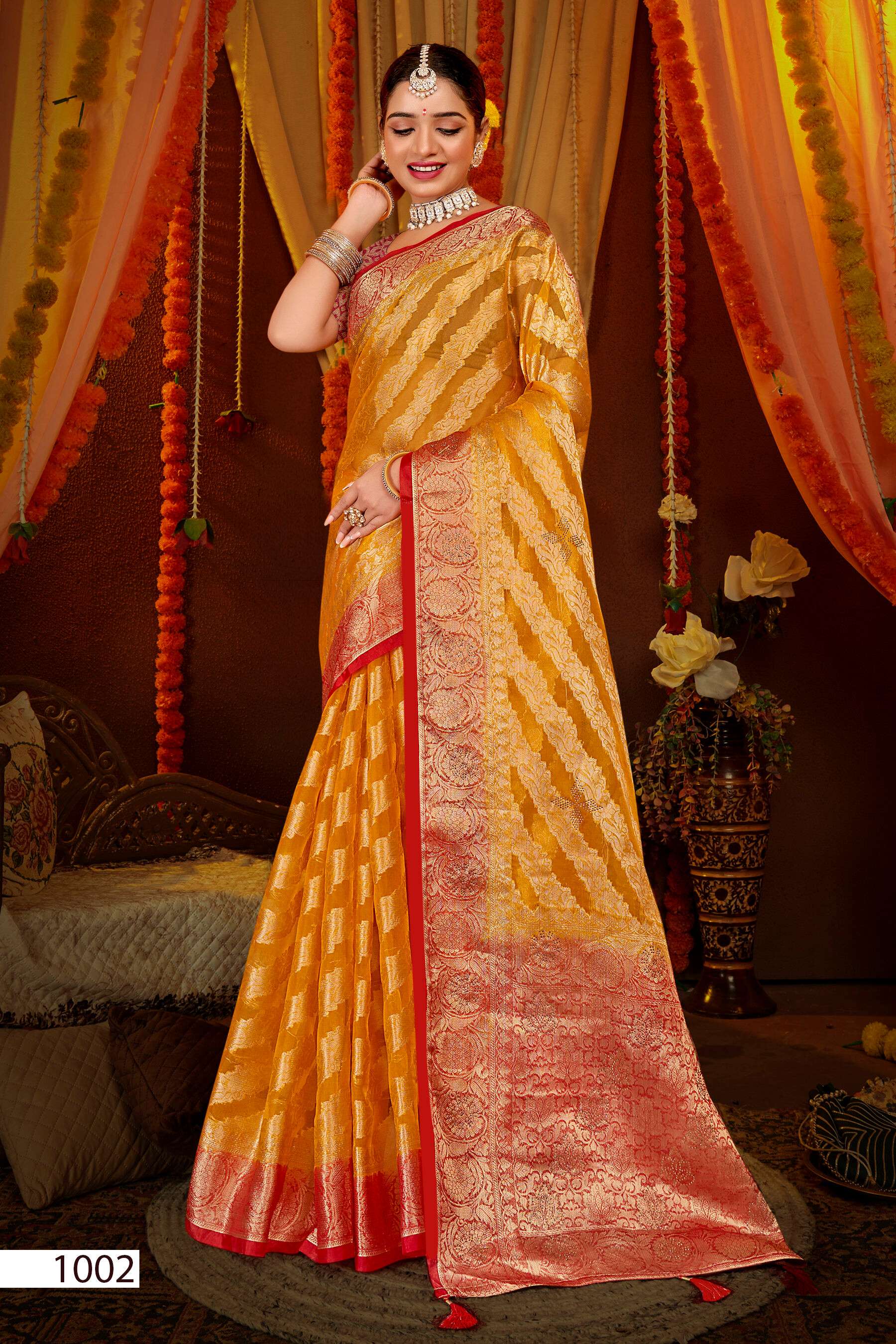 Saroj Anuradha vol.2 Soft organza with heavy swaroski  Saree Wholesale catalog    