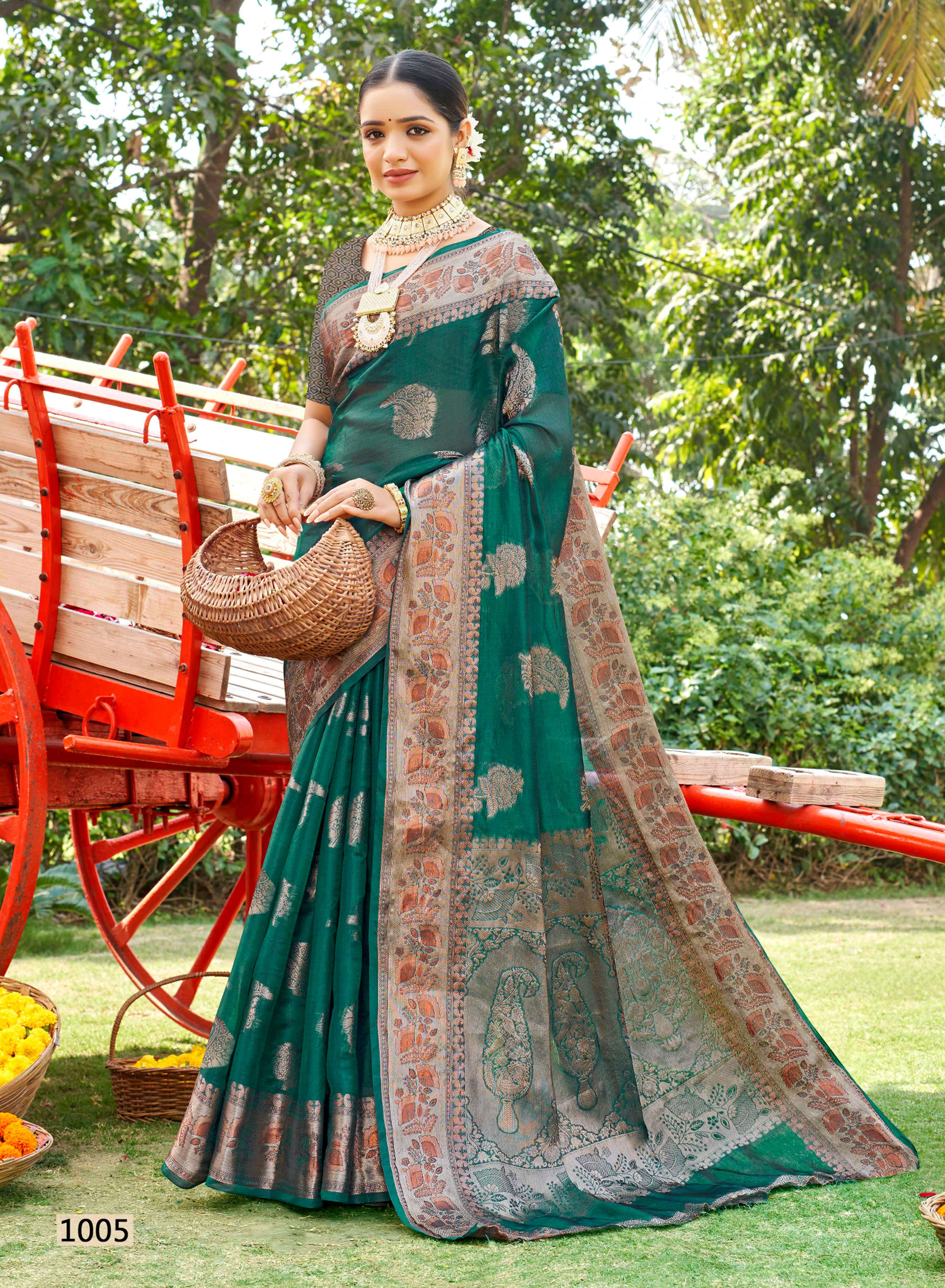 Saroj Manokamna vol.1Soft organza Saree Wholesale catalog    