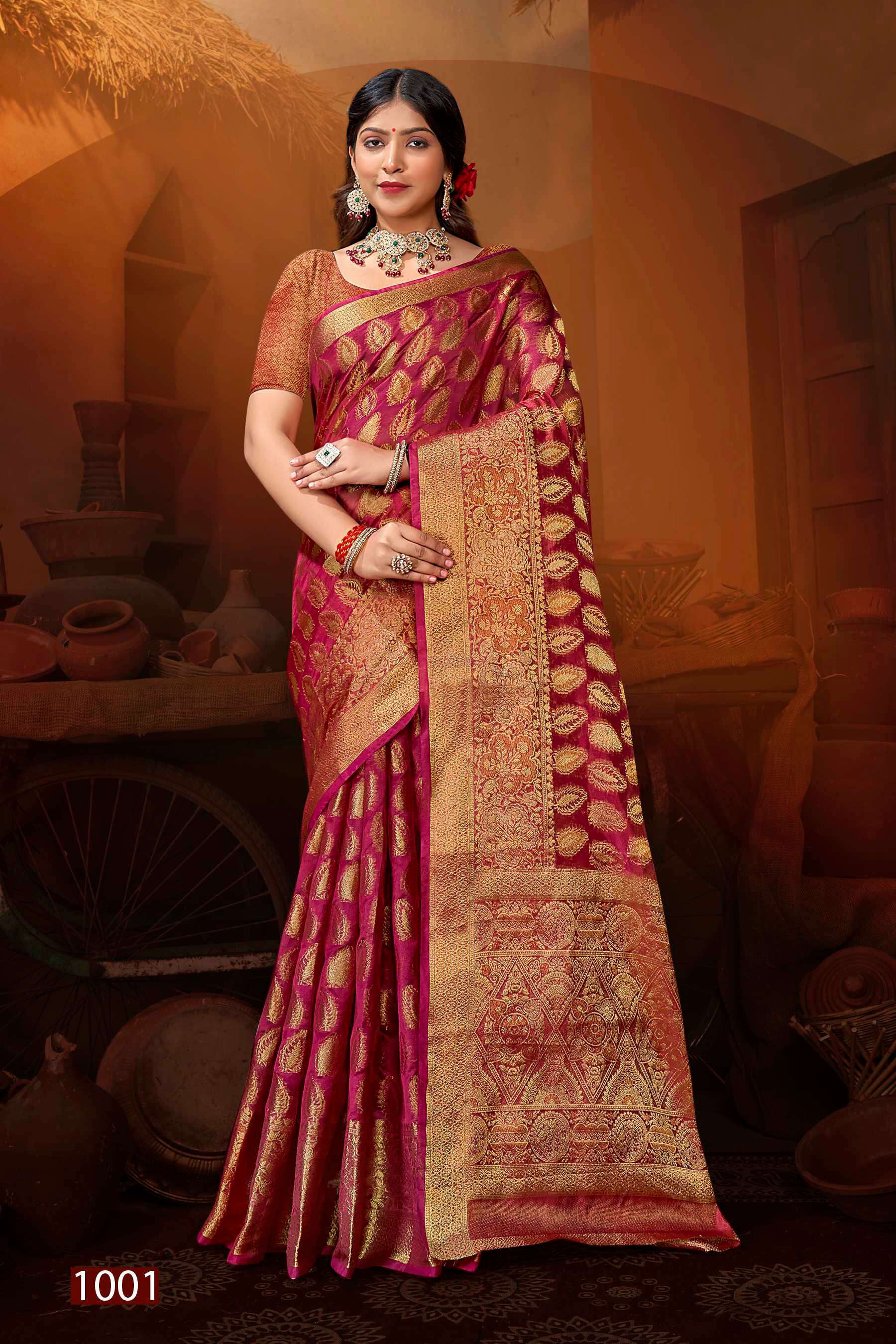 Saroj Mast Kalandar vol.1 Organza silk Saree Wholesale catalog    