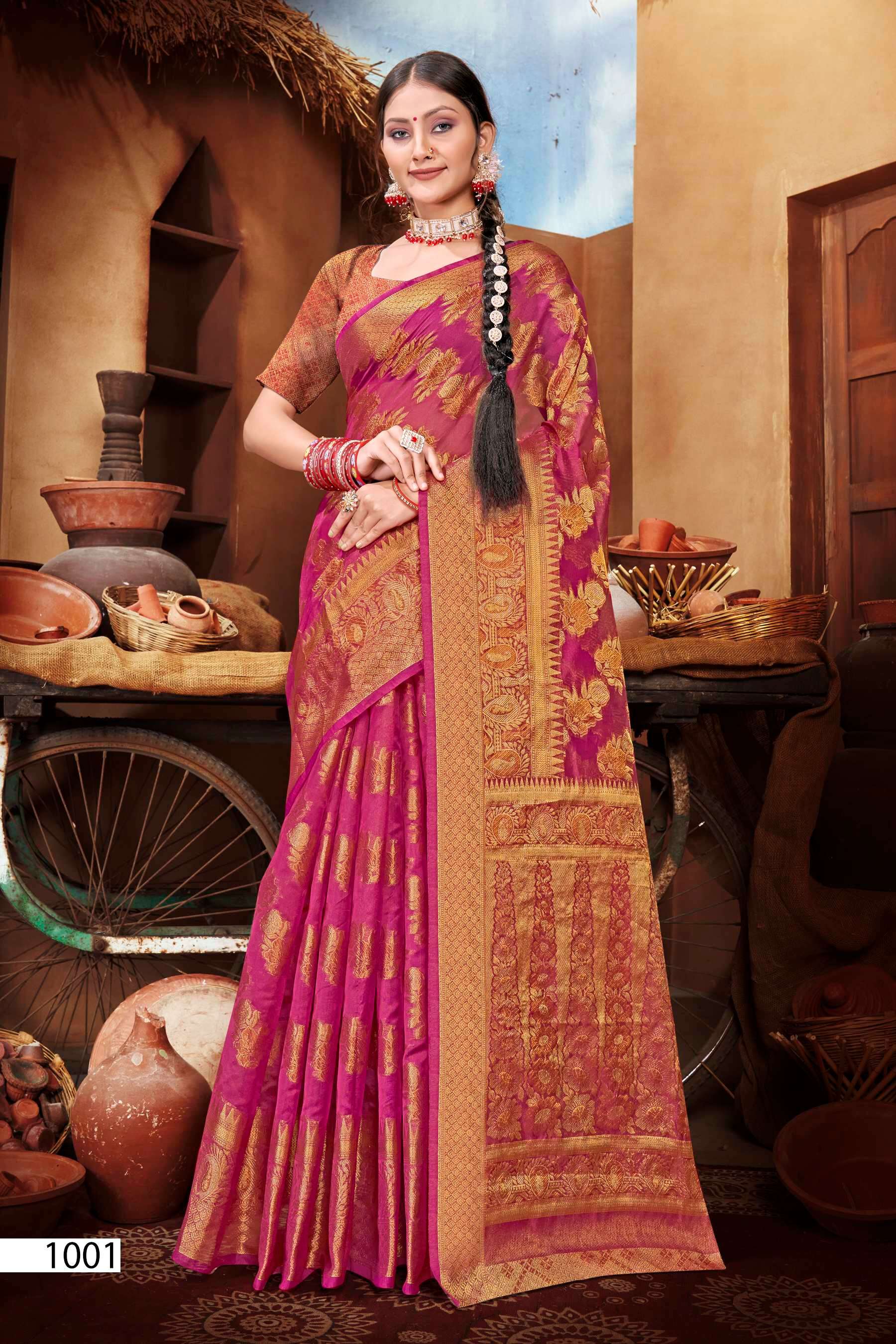 Saroj Mast Kalandar vol.3 Organza silk Saree Wholesale catalog    