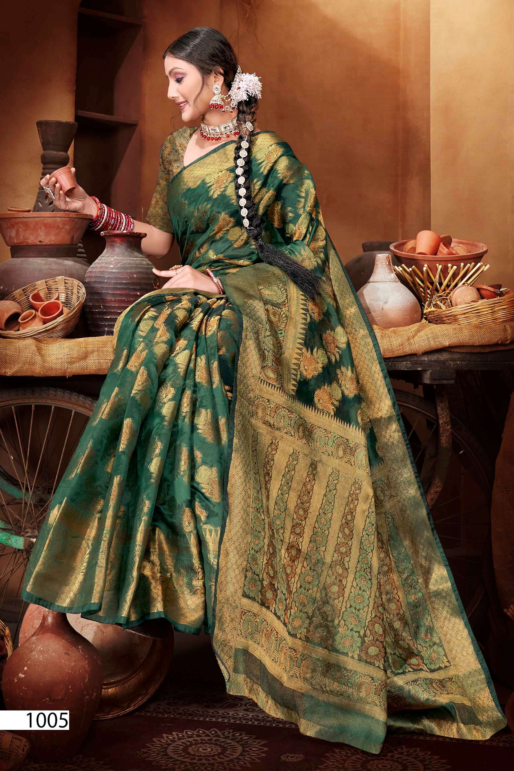 Saroj Mast Kalandar vol.3 Organza silk Saree Wholesale catalog    