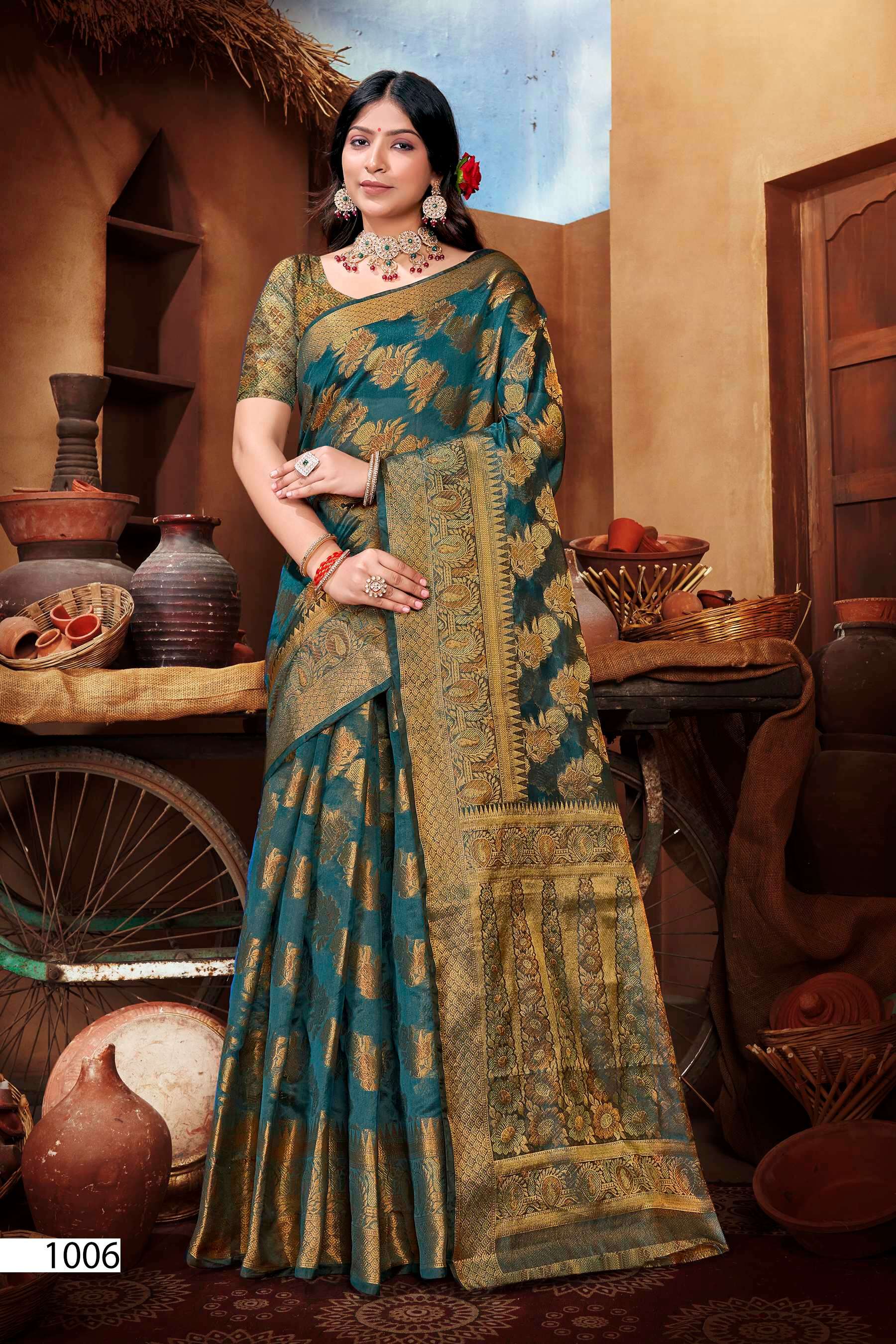 Saroj Mast Kalandar vol.3 Organza silk Saree Wholesale catalog    