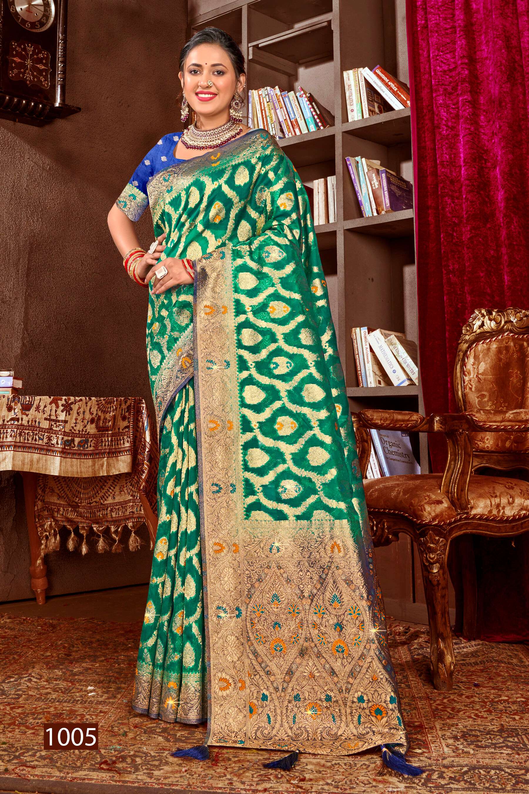Saroj Mayra vol.1 Organza saree with fancy mina rich pallu heavy swarovski  Saree Wholesale catalog    