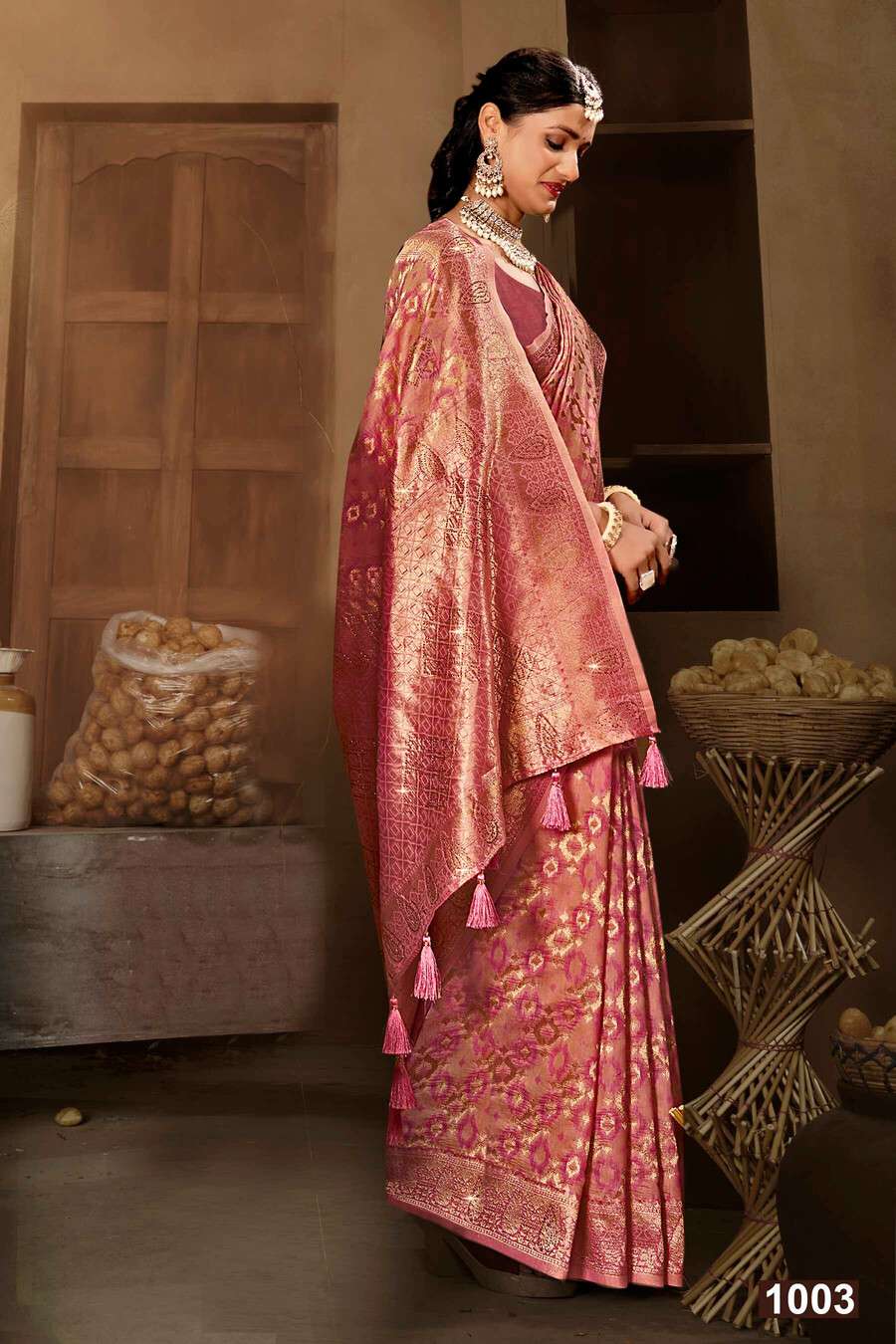 Saroj Mohabatin vol.1Soft cottton with heavy swarovski work Wholesale catalog    