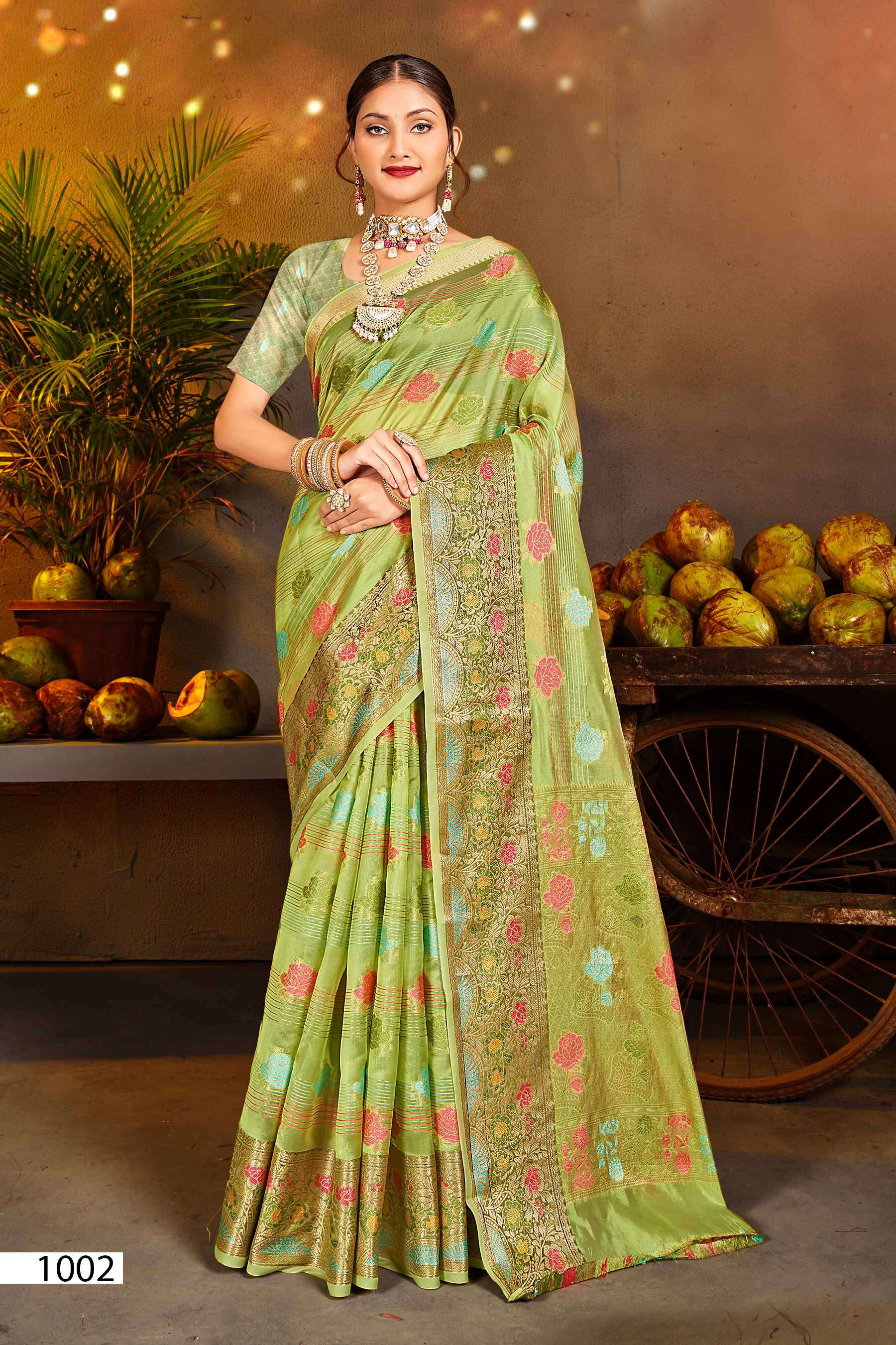 Saroj Raachita vol.2 Soft organza with rich pallu Wholesale catalog    