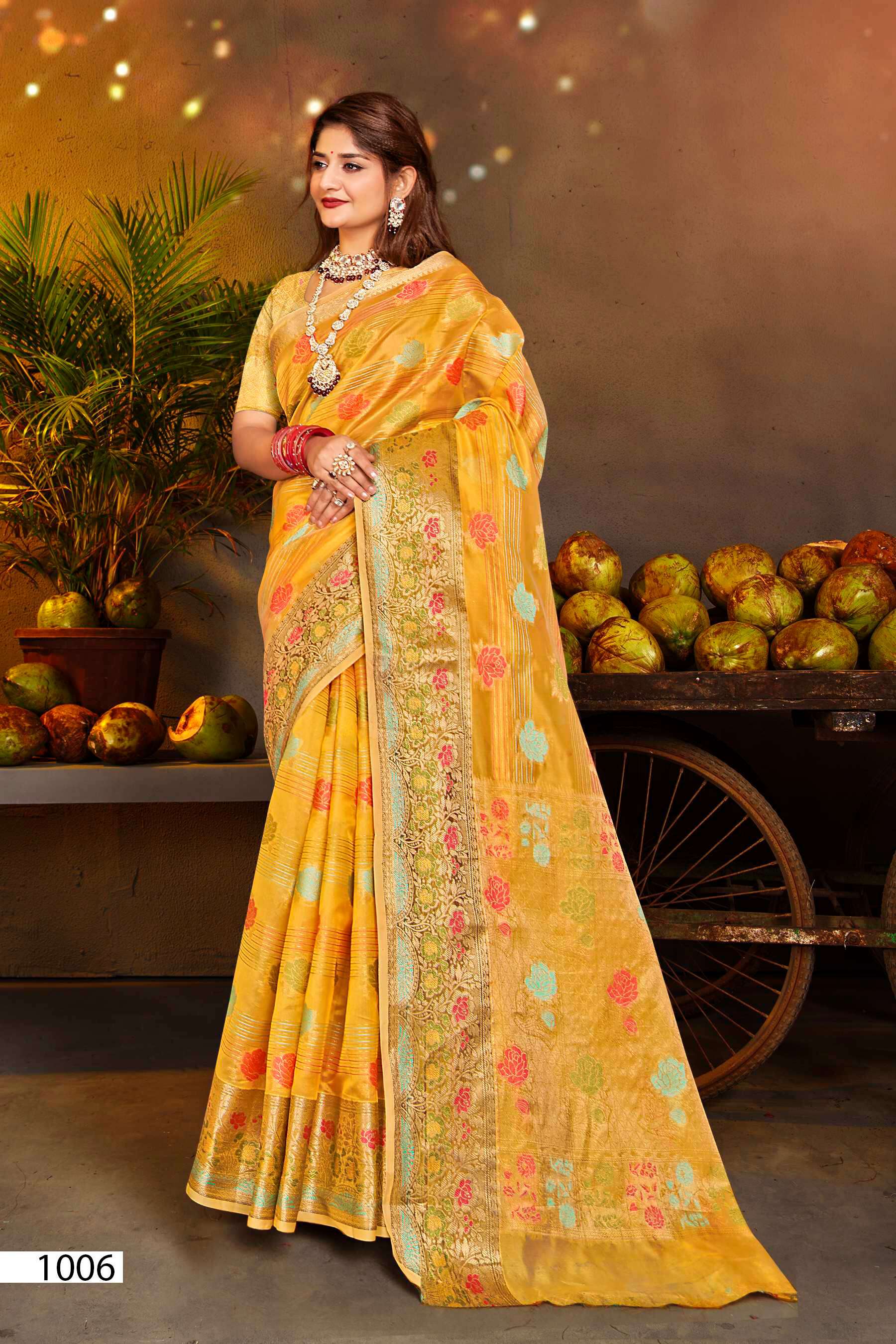 Saroj Raachita vol.2 Soft organza with rich pallu Wholesale catalog    