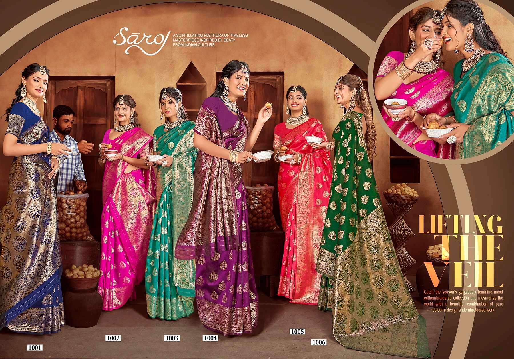 Saroj  Resham silk Vol - 1 Soft silk Saree Wholesale catalog    