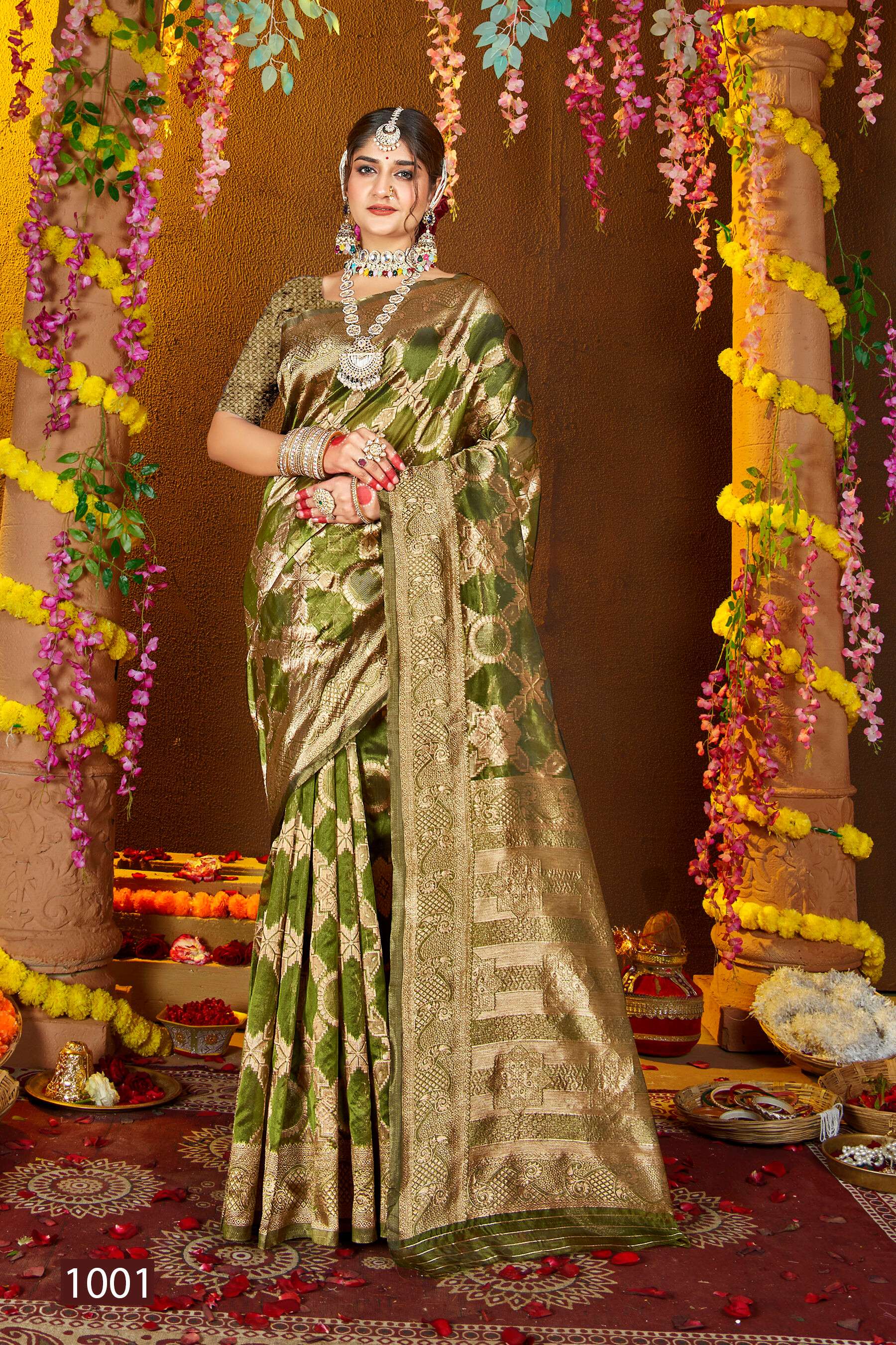 Saroj Sunaina Vol - 2 Organza siilk saree with rich pallu