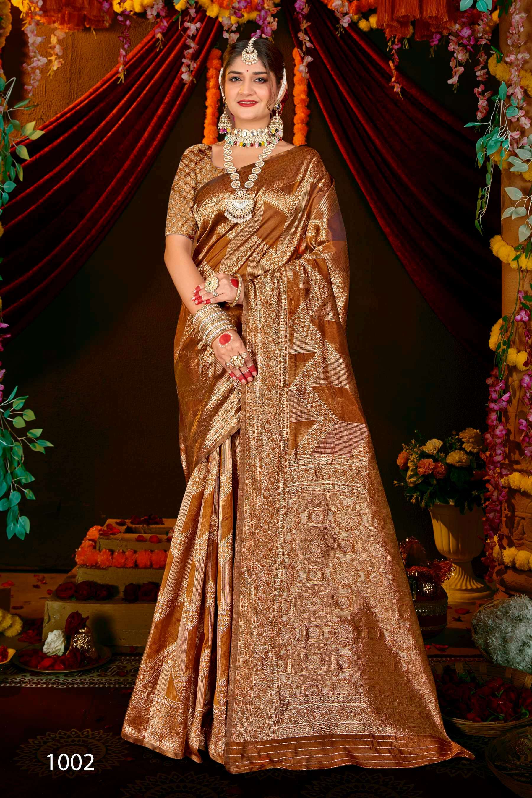 Saroj Sunaina Vol - 3 Organza siilk saree with rich pallu