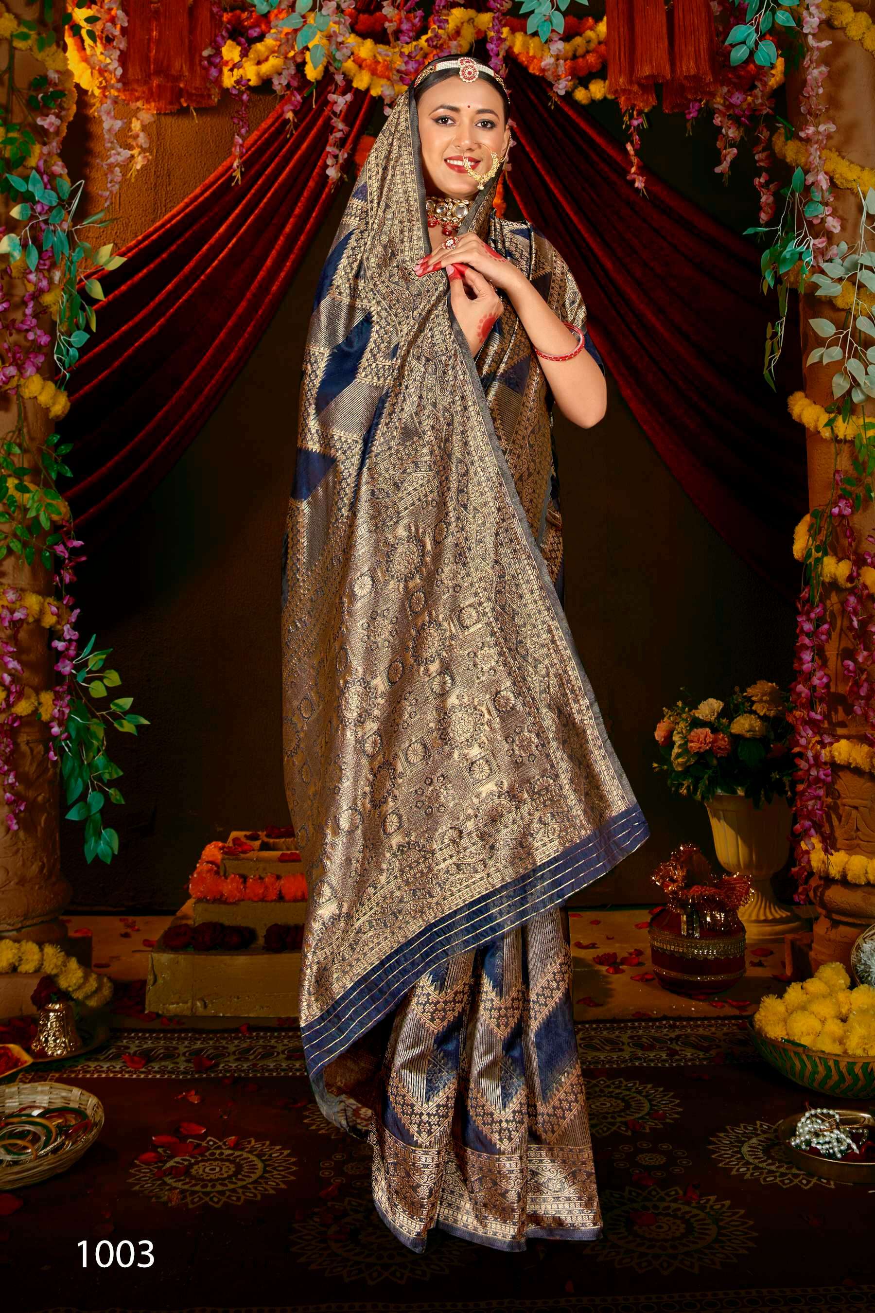 Saroj Sunaina Vol - 3 Organza siilk saree with rich pallu