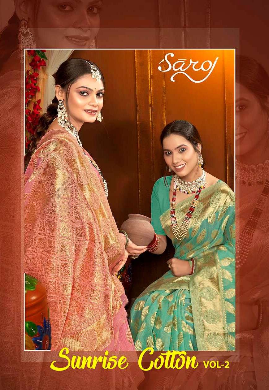  Saroj Sunrise cotton vol.2 Soft cotton  Saree Wholesale catalog    