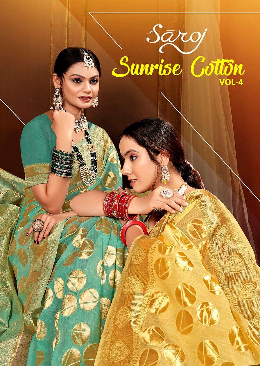 Saroj Sunrise cotton vol.4 Soft cotton  Saree Wholesale catalog    