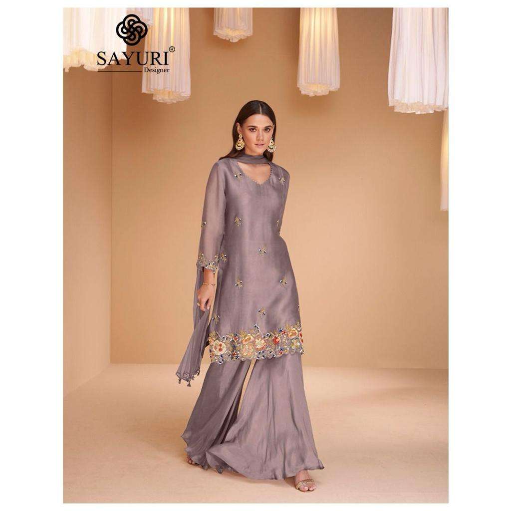 Sayuri Chandni Organza Silk Designer Salwar Kameez Wholesale catalog