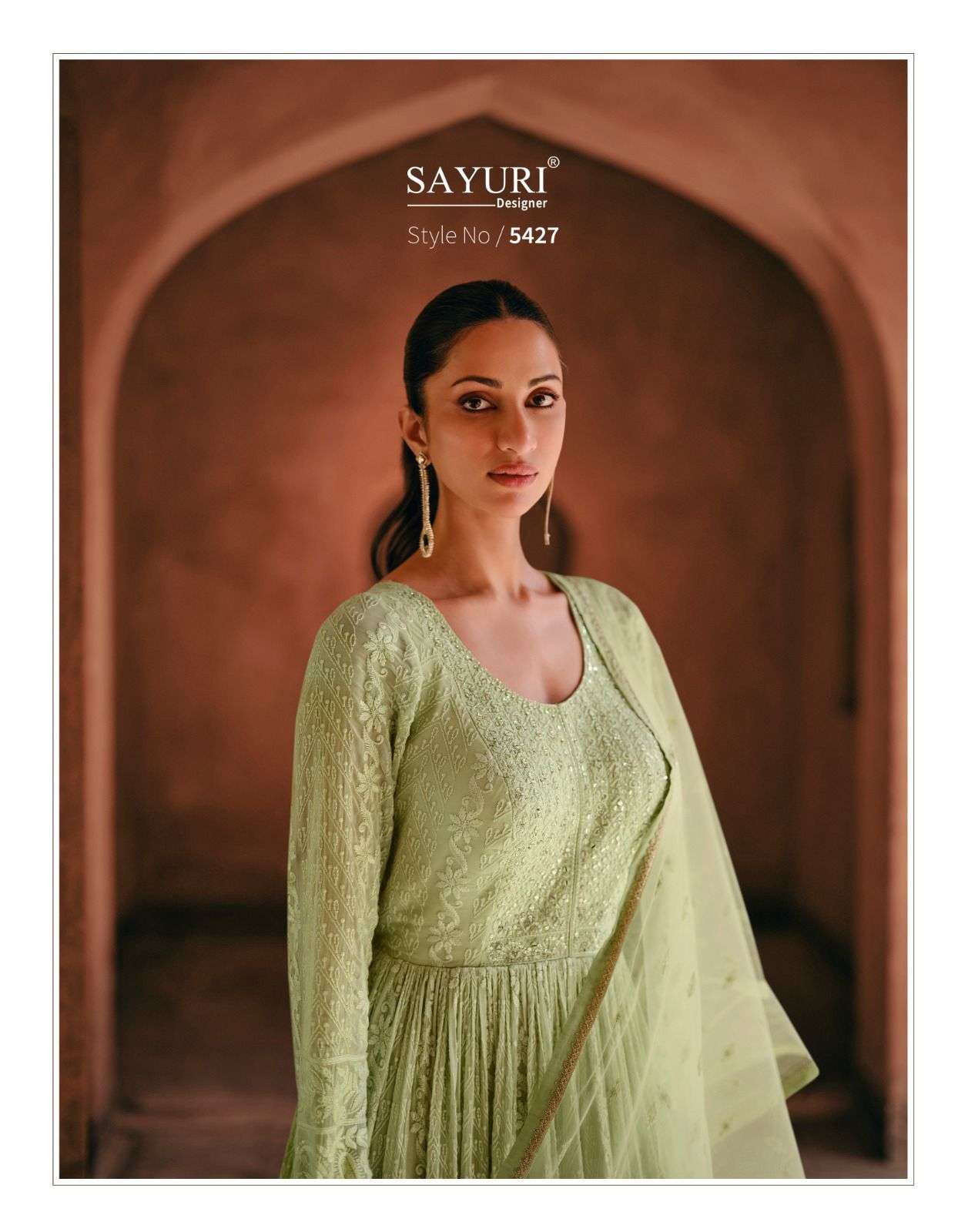 Sayuri Kavya Real Georgette Fancy Gown Wholesale catalog