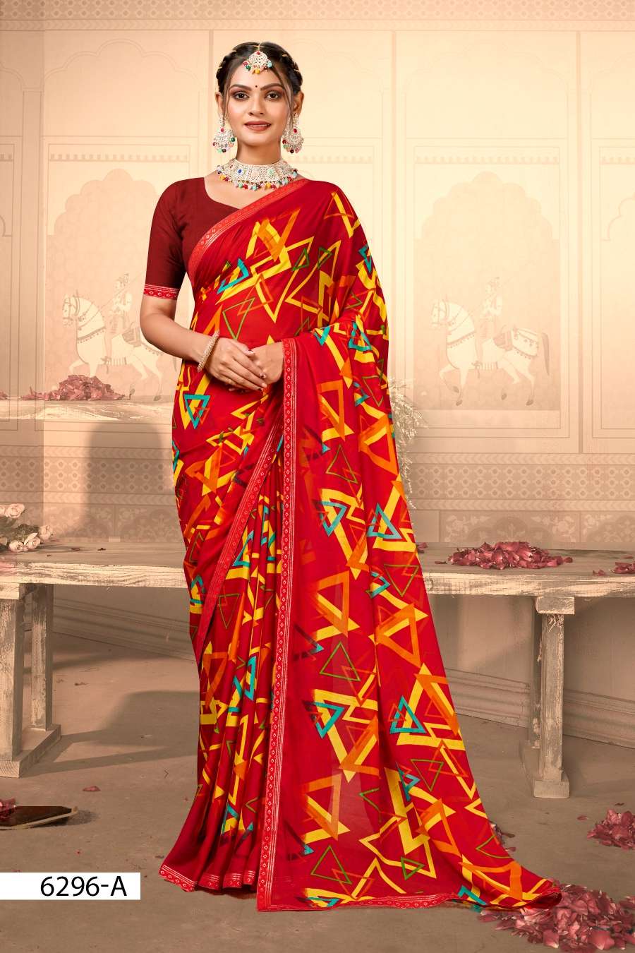 SEV MAMRA 6296 INDER SILK MILLS Saree Wholesale catalog