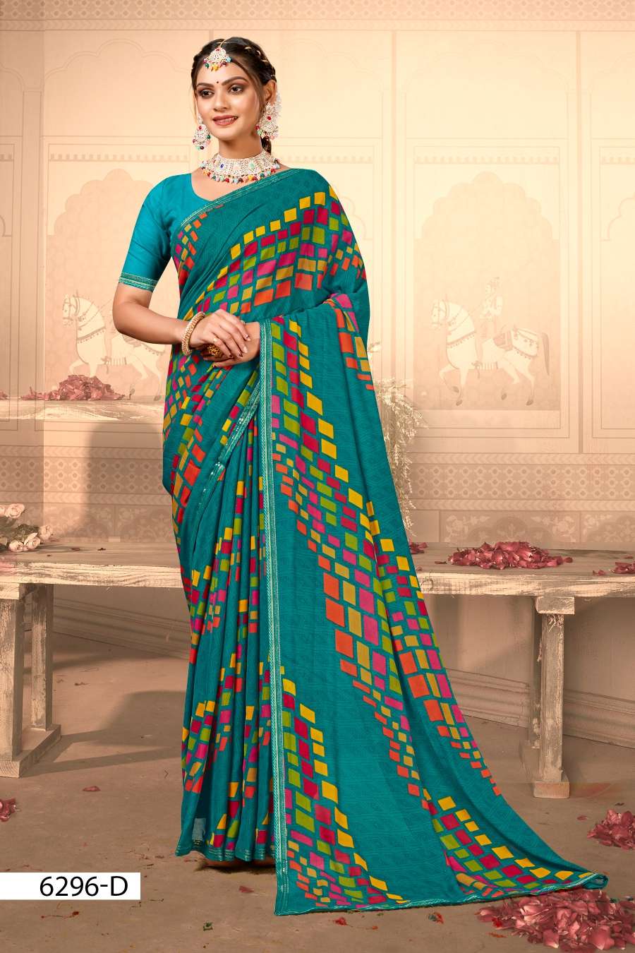 SEV MAMRA 6296 INDER SILK MILLS Saree Wholesale catalog