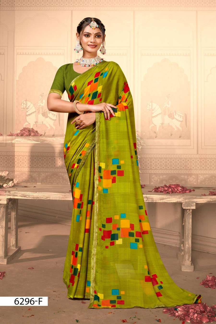 SEV MAMRA 6296 INDER SILK MILLS Saree Wholesale catalog