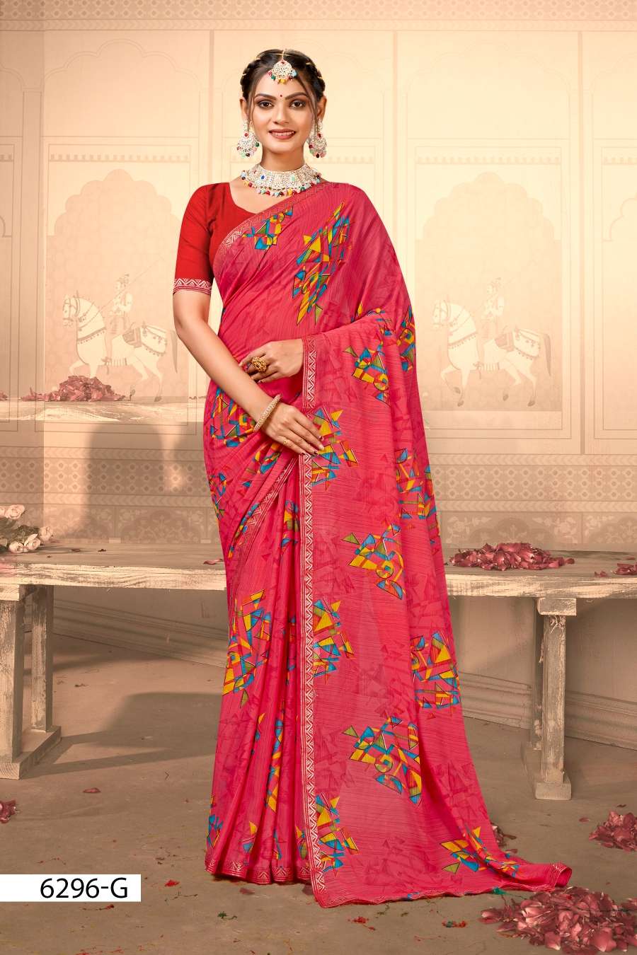 SEV MAMRA 6296 INDER SILK MILLS Saree Wholesale catalog