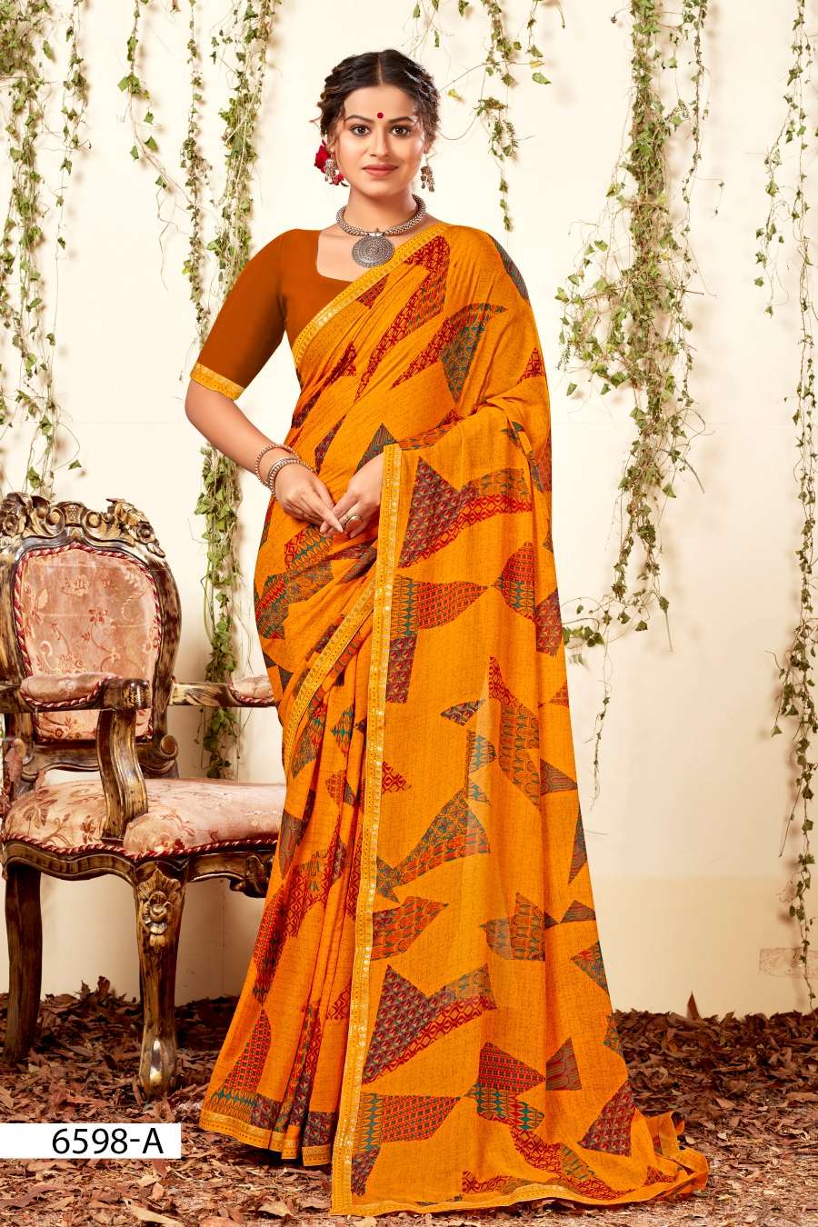 SEV MAMRA 6598 INDER SILK MILLS Saree Wholesale catalog