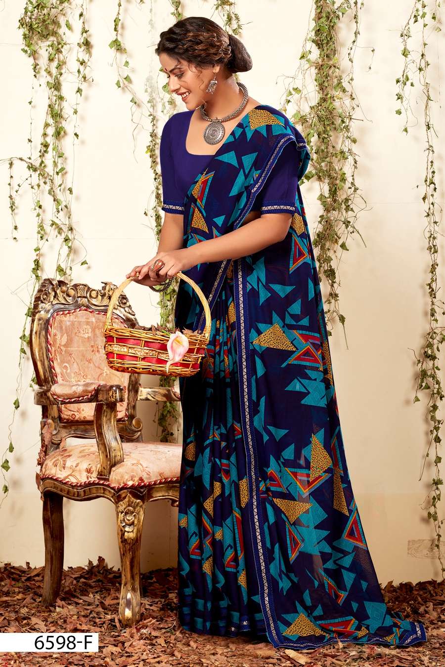 SEV MAMRA 6598 INDER SILK MILLS Saree Wholesale catalog