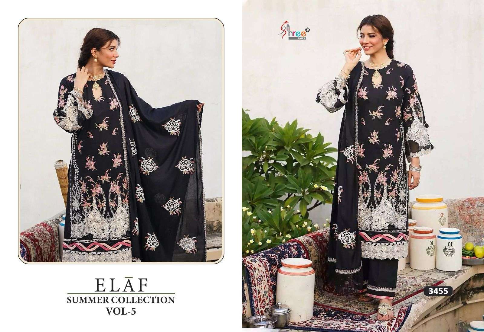 Shree Elaf Vol 5 Cotton Dupatta Pakistani Suits Wholesale catalog