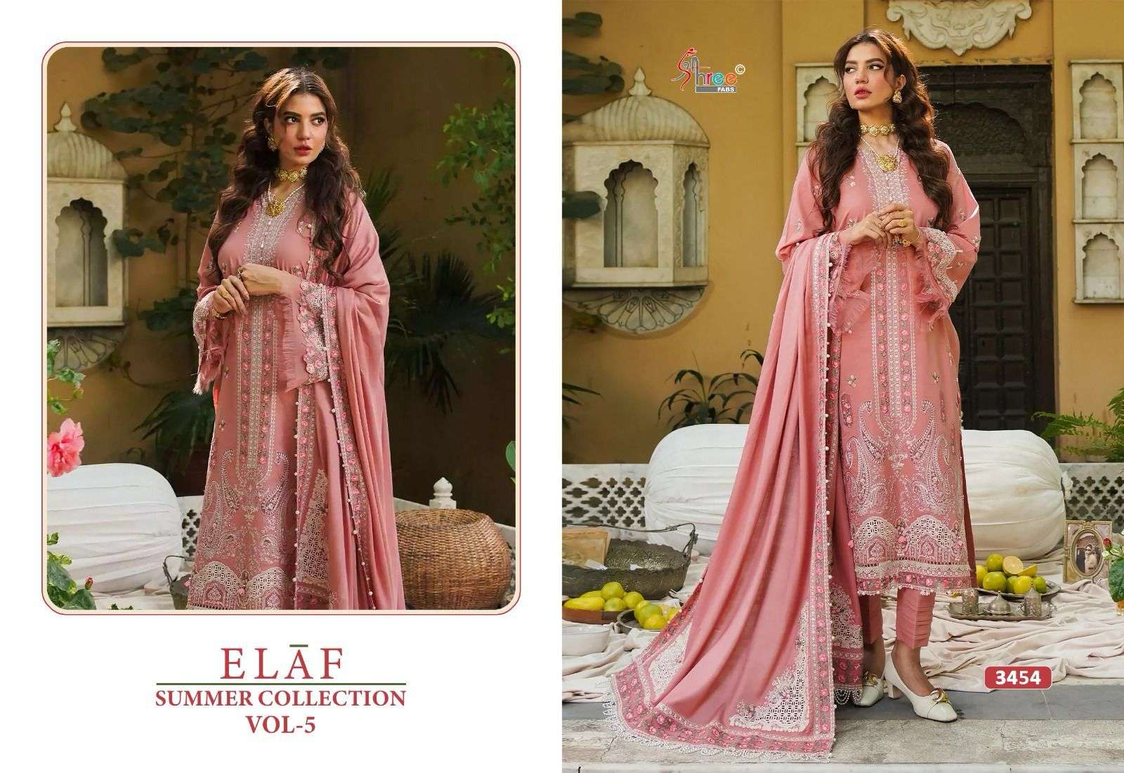 Shree Elaf Vol 5 Cotton Dupatta Pakistani Suits Wholesale catalog