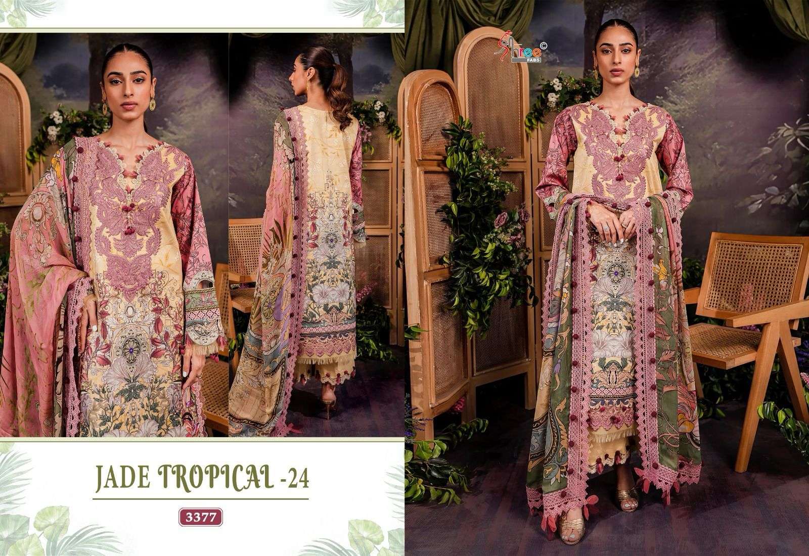 Shree Jade Tropical 24 Chiffon Dupatta Pakistani Suits Wholesale catalog