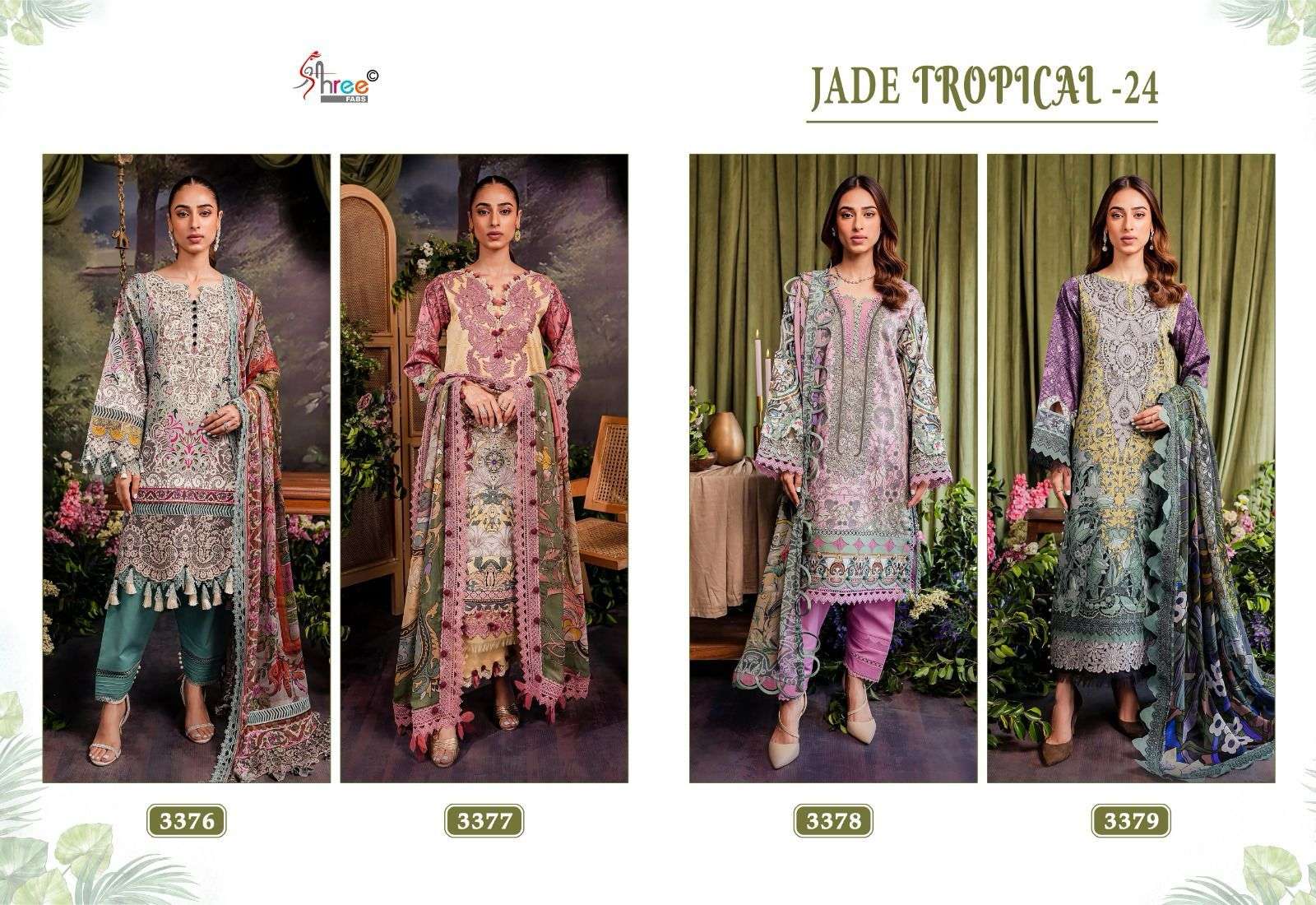Shree Jade Tropical 24 Cotton Dupatta Pakistani Suits Wholesale catalog