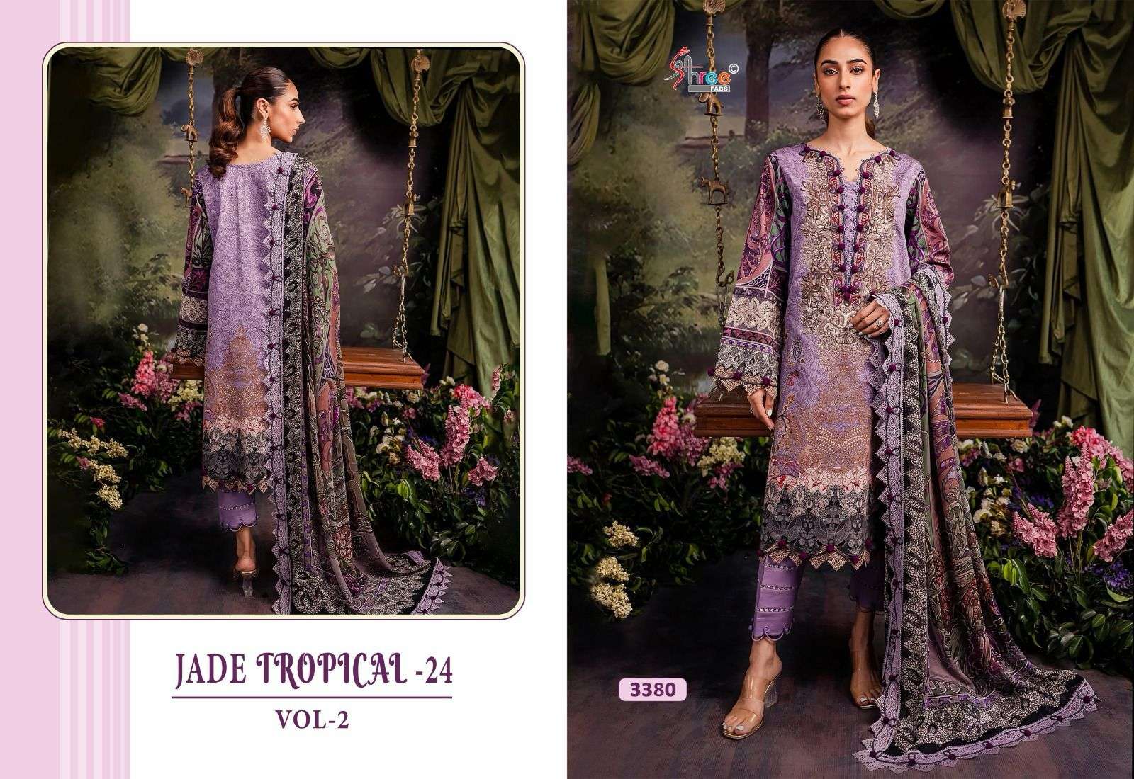 Shree Jade Tropical 24 Vol 2 Cotton Dupatta Pakistani Suits Wholesale catalog