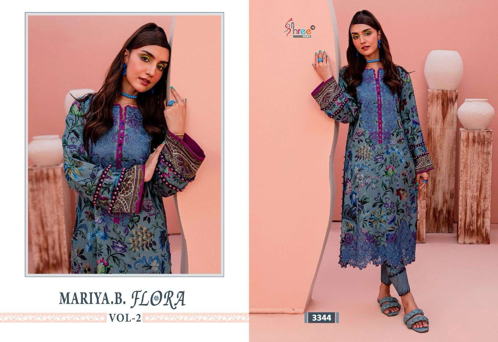 Shree Mariya B Flora Vol 2 Cotton Dupatta Pakistani Suits Wholesale catalog