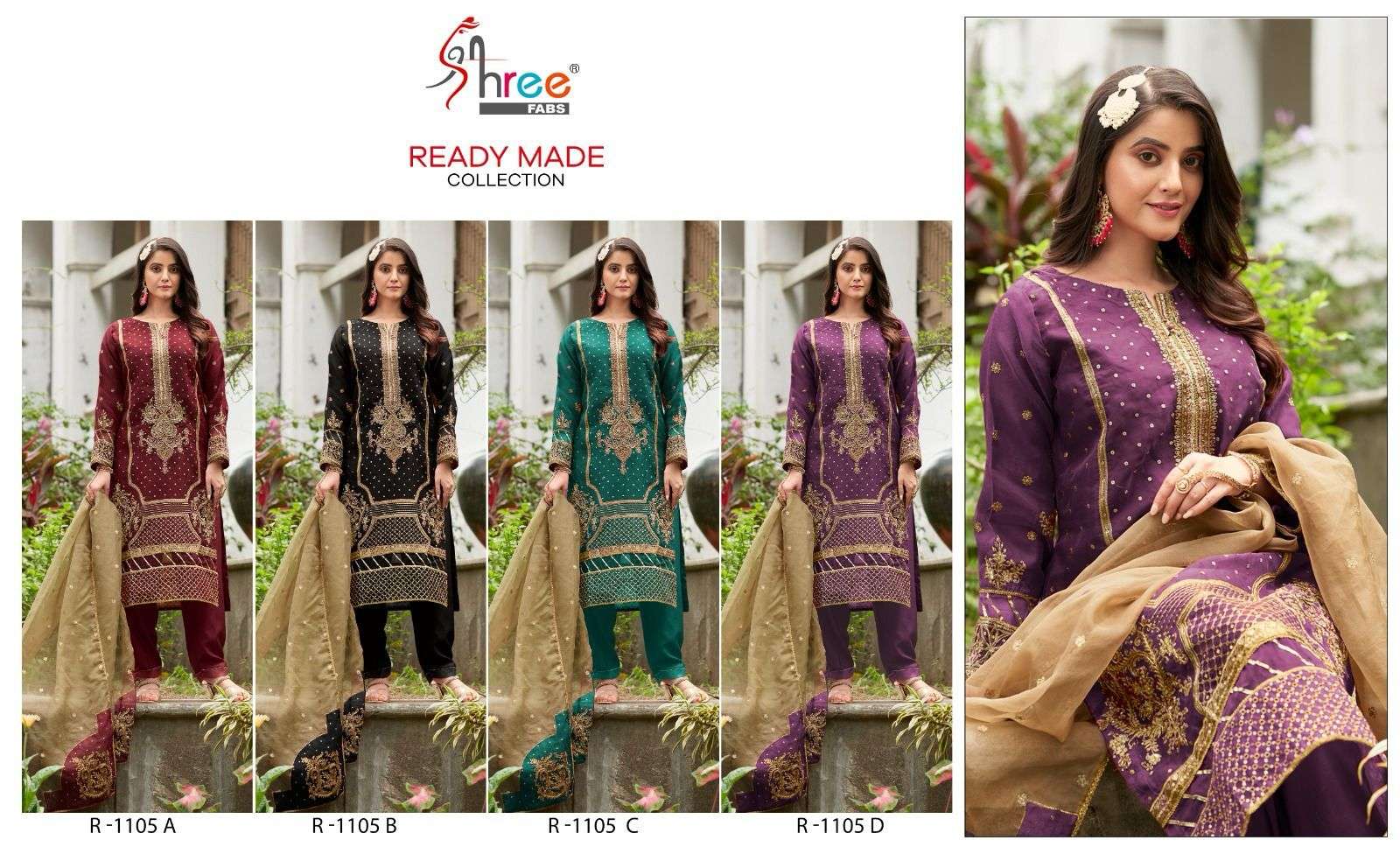Shree R 1105 A To D Pakistani Suits Wholesale catalog