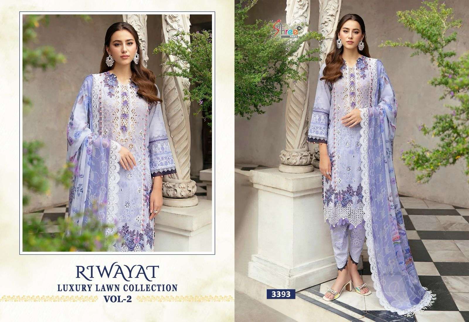 Shree Riwayat Luxury Lawn Vol 2 Cotton Dupatta Salwar Suits Wholesale catalog