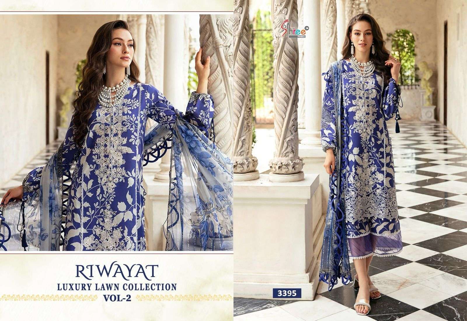 Shree Riwayat Luxury Lawn Vol 2 Cotton Dupatta Salwar Suits Wholesale catalog