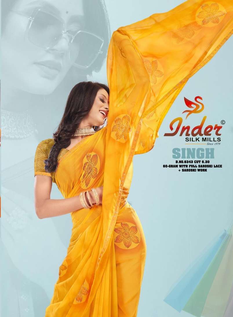 SINGH 6343 INDER SILK MILLS Saree Wholesale catalog