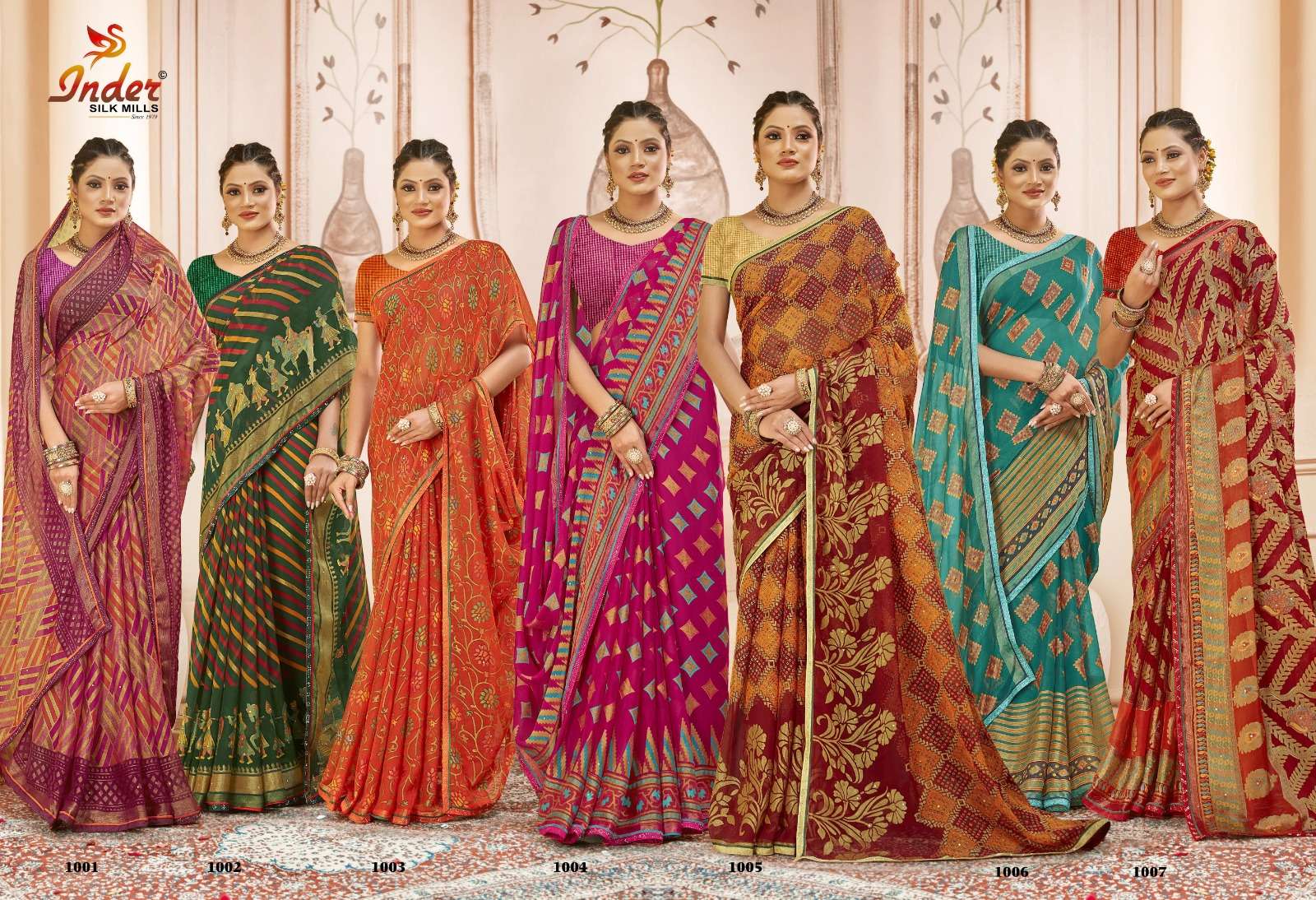 SOLAR POWER 6259 INDER SILK MILLS Saree Wholesale catalog