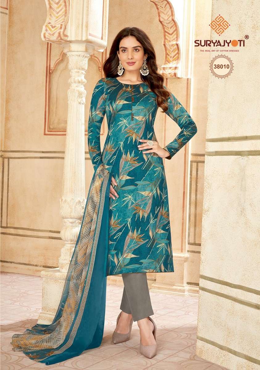 Suryajyoti Naishaa Vol-38 -Dress Material -Wholesale Catalog