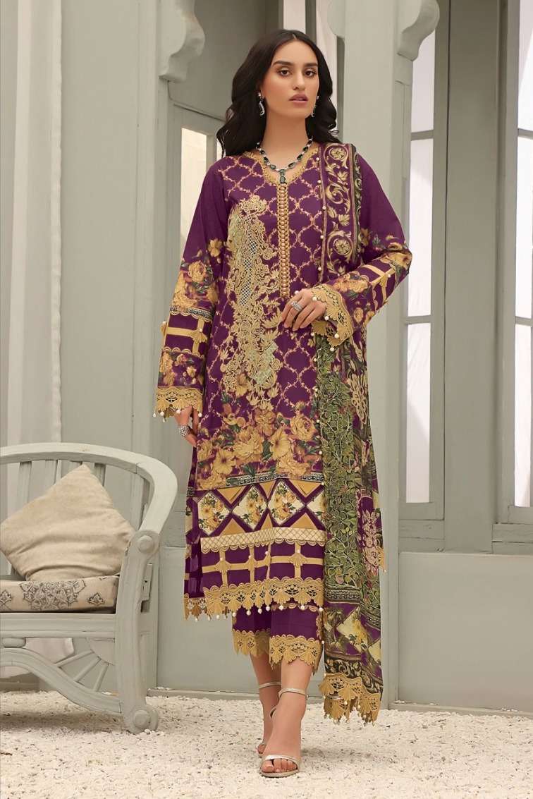 Taj 488 And 489 Chiffon Dupatta Hits Design Pakistani Suits Wholesale catalog