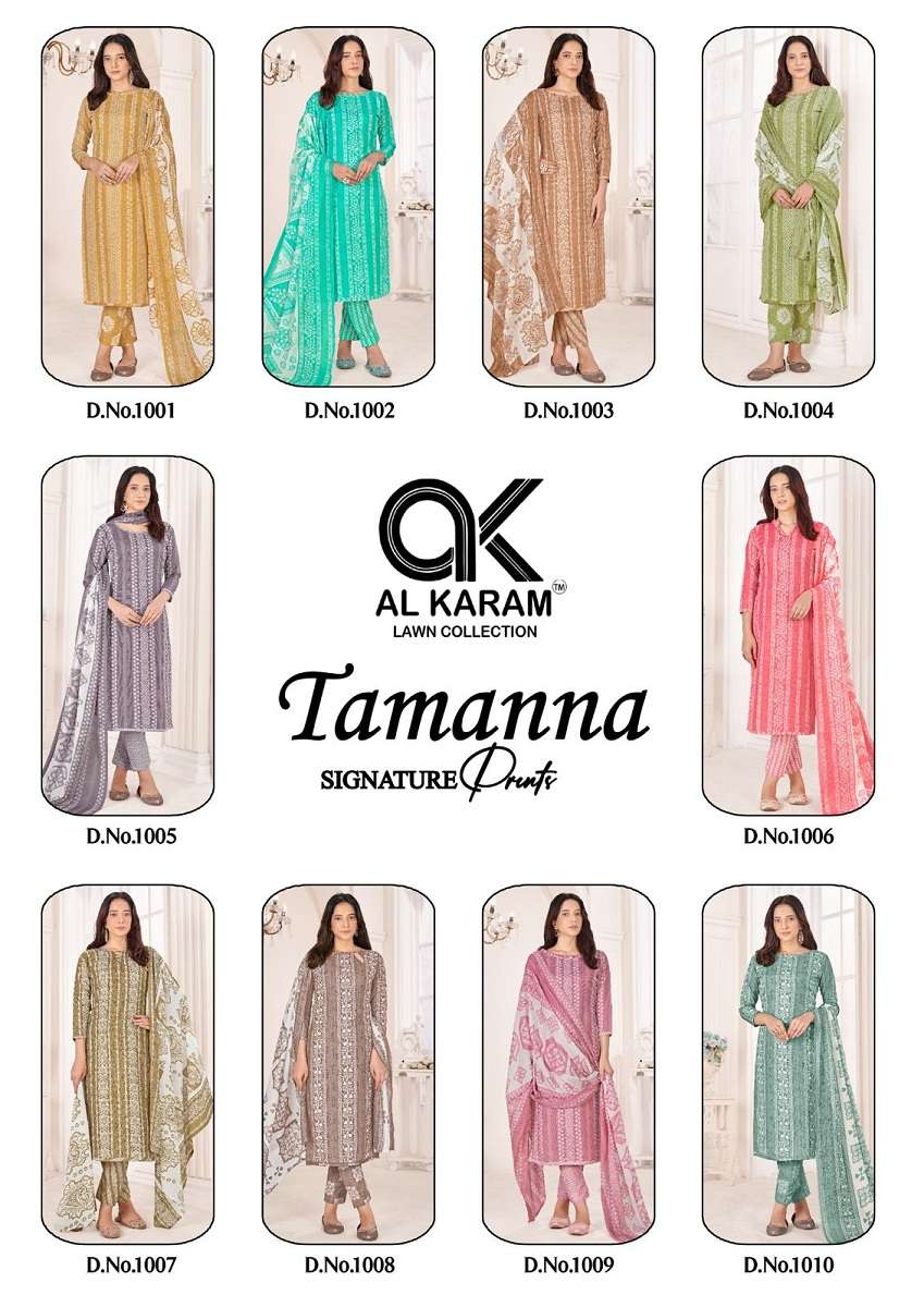 Al Karam Tamanna Vol-1 -Dress Material -Wholesale Catalog