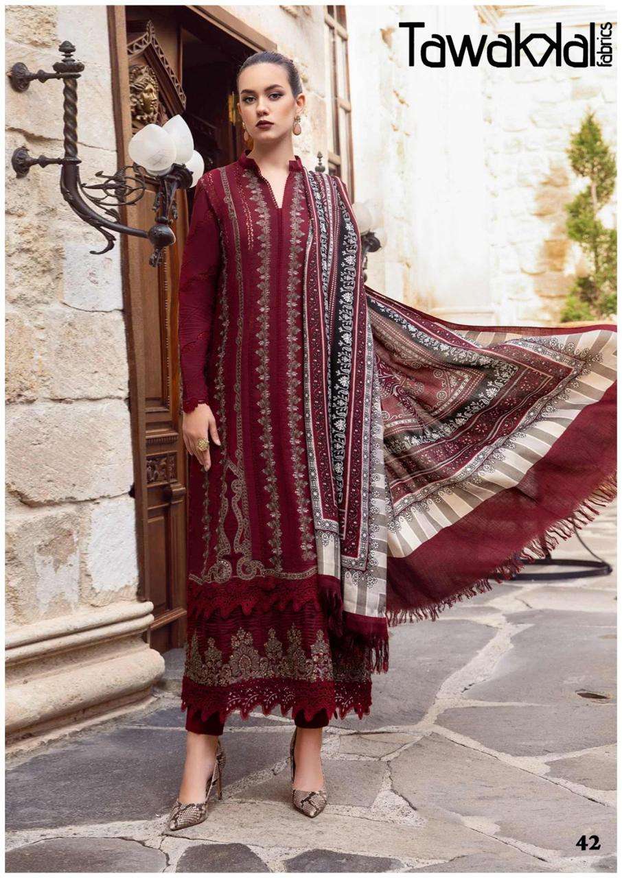 Tawakkal Mehroz Vol 5 Dress Materilas Wholesale catalog