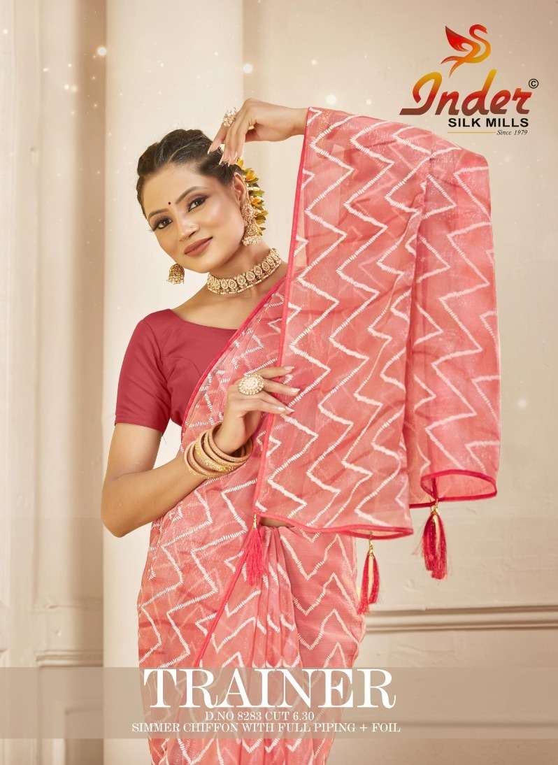 TRAINER 8283 INDER SILK MILLS Saree Wholesale catalog