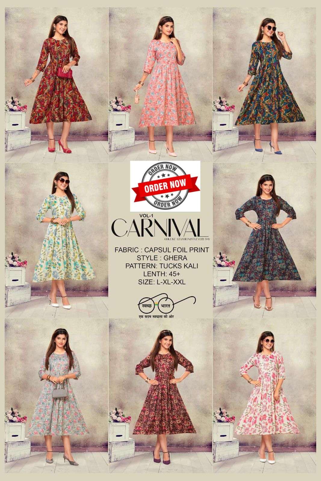 TRENDY CARNIVAL VOL.1 Kurti Wholesale catalog