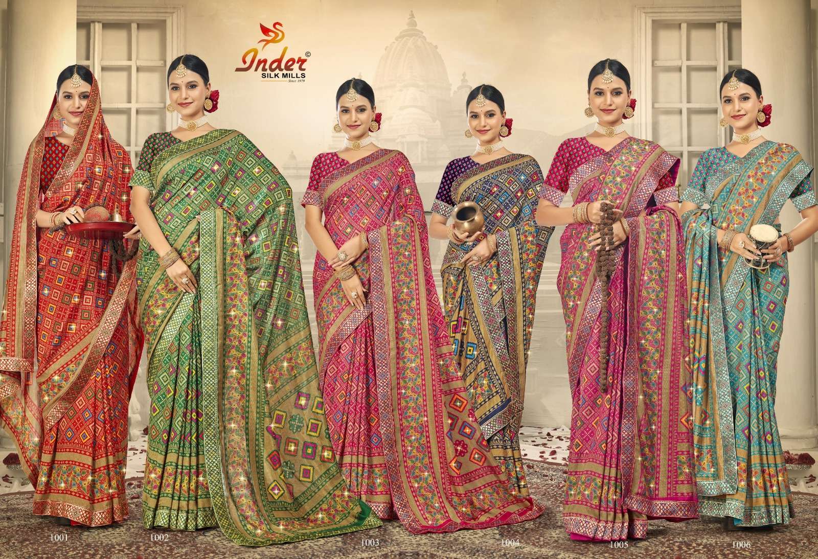 UNLOCK 6468 INDER SILK MILLS Saree Wholesale catalog