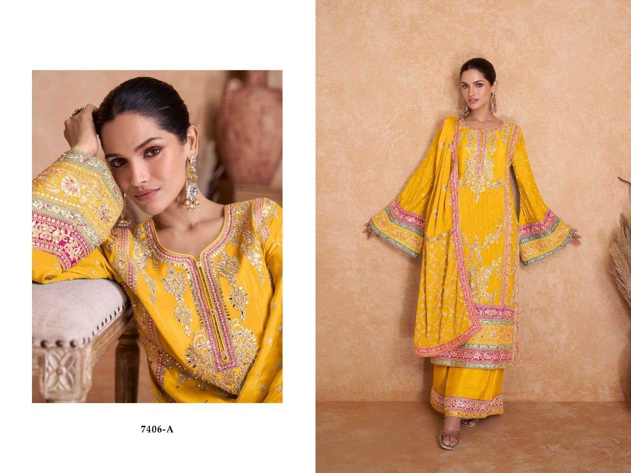 Vedika 7406 A To F Salwar Suits Wholesale catalog