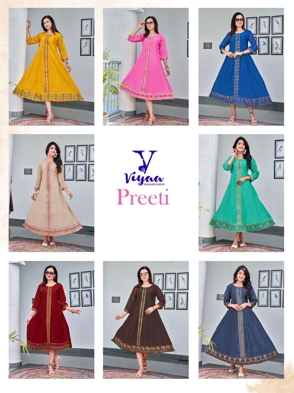 VIYAA DESIGNER PREETI Kurti Wholesale catalog