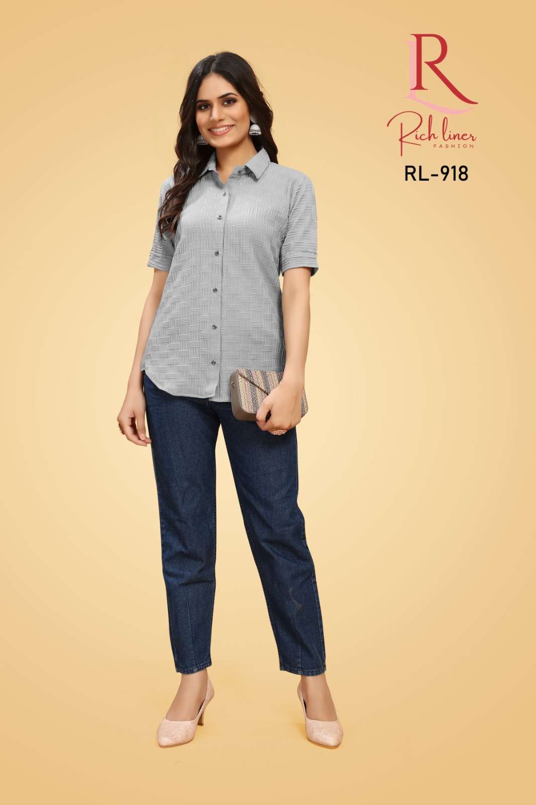 WOMEN VISCOSE COTTON BUBBLE SHIRT Wholesale catalog