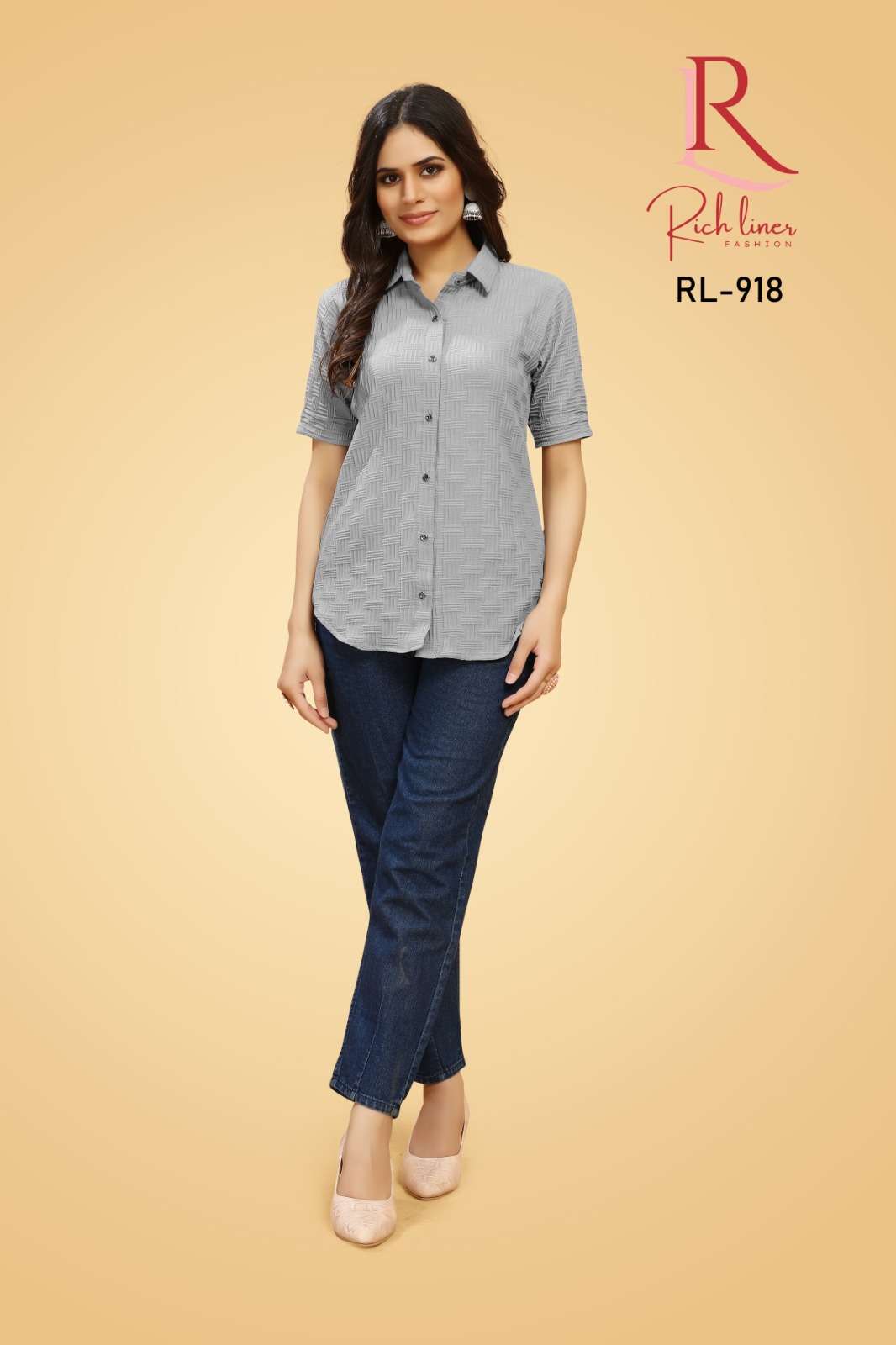 WOMEN VISCOSE COTTON BUBBLE SHIRT Wholesale catalog