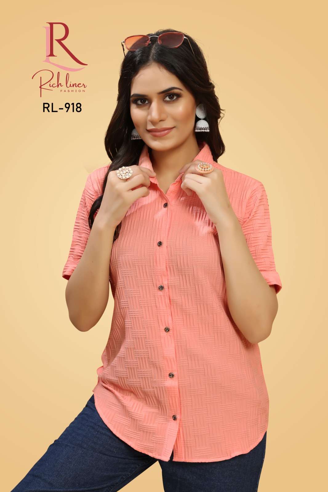 WOMEN VISCOSE COTTON BUBBLE SHIRT Wholesale catalog