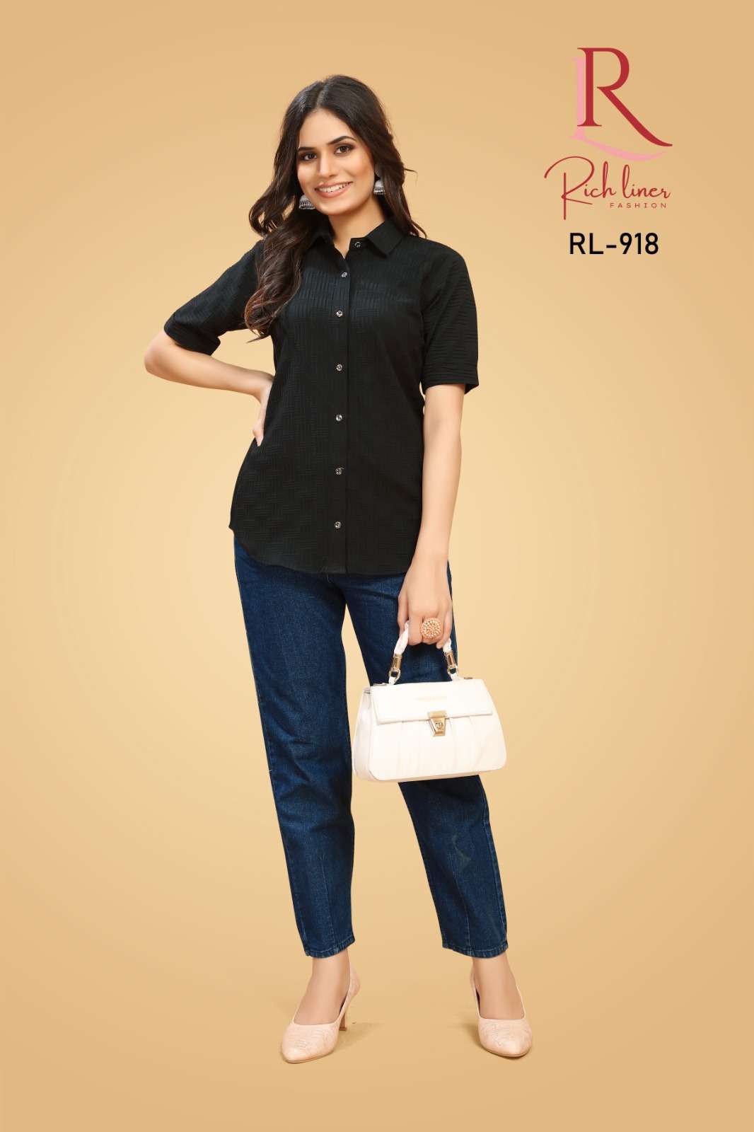 WOMEN VISCOSE COTTON BUBBLE SHIRT Wholesale catalog