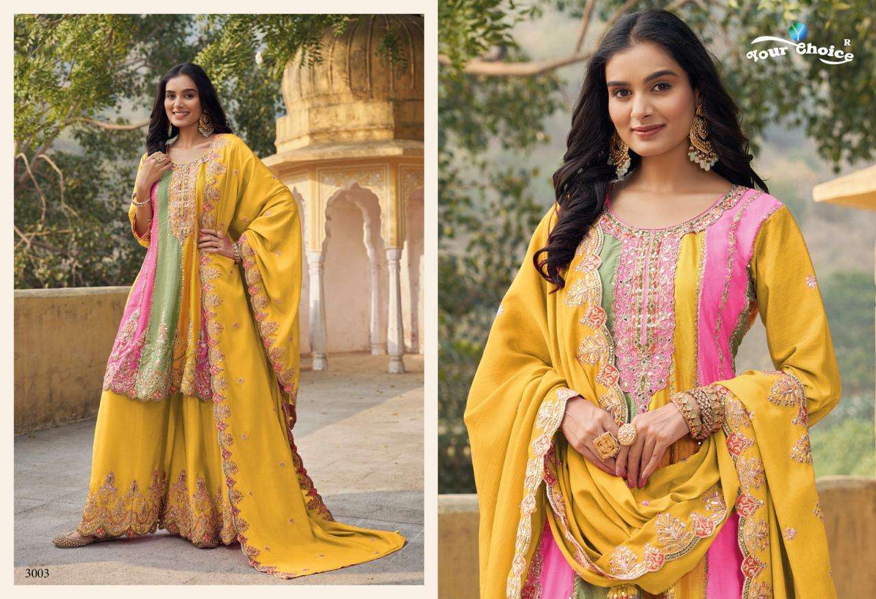 Your Choice Orra 3 Heavy Chinnon Designer Salwar Suits Wholesale catalog