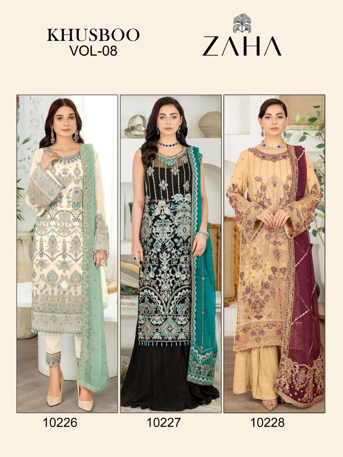 Zaha Khusboo Vol 8 Georgette Salwar Kameez Wholesale catalog
